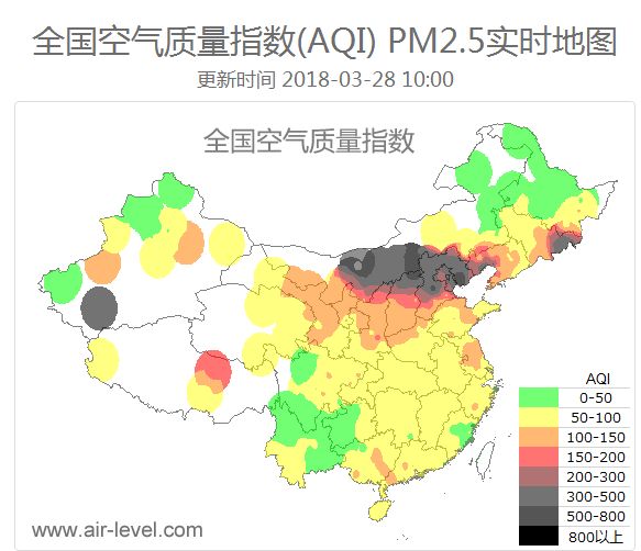 全國空氣質(zhì)量指數(shù)